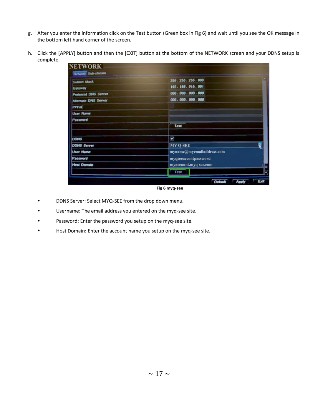 Q-See QT4 setup guide ~ 17 ~ 