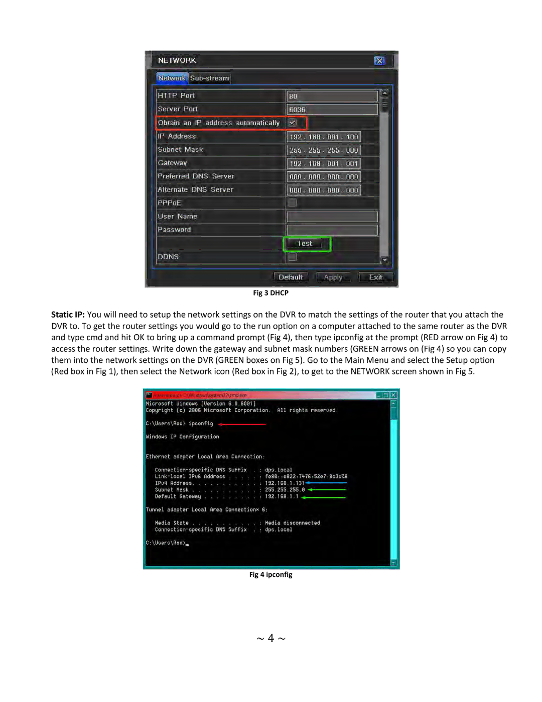 Q-See QT4 setup guide ~ 4 ~ 