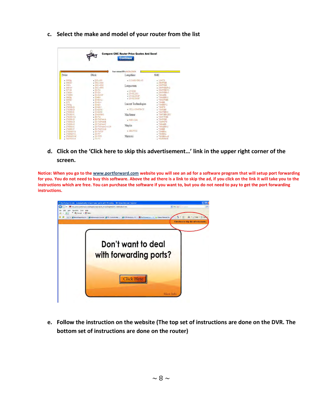 Q-See QT4 setup guide ~ 8 ~ 