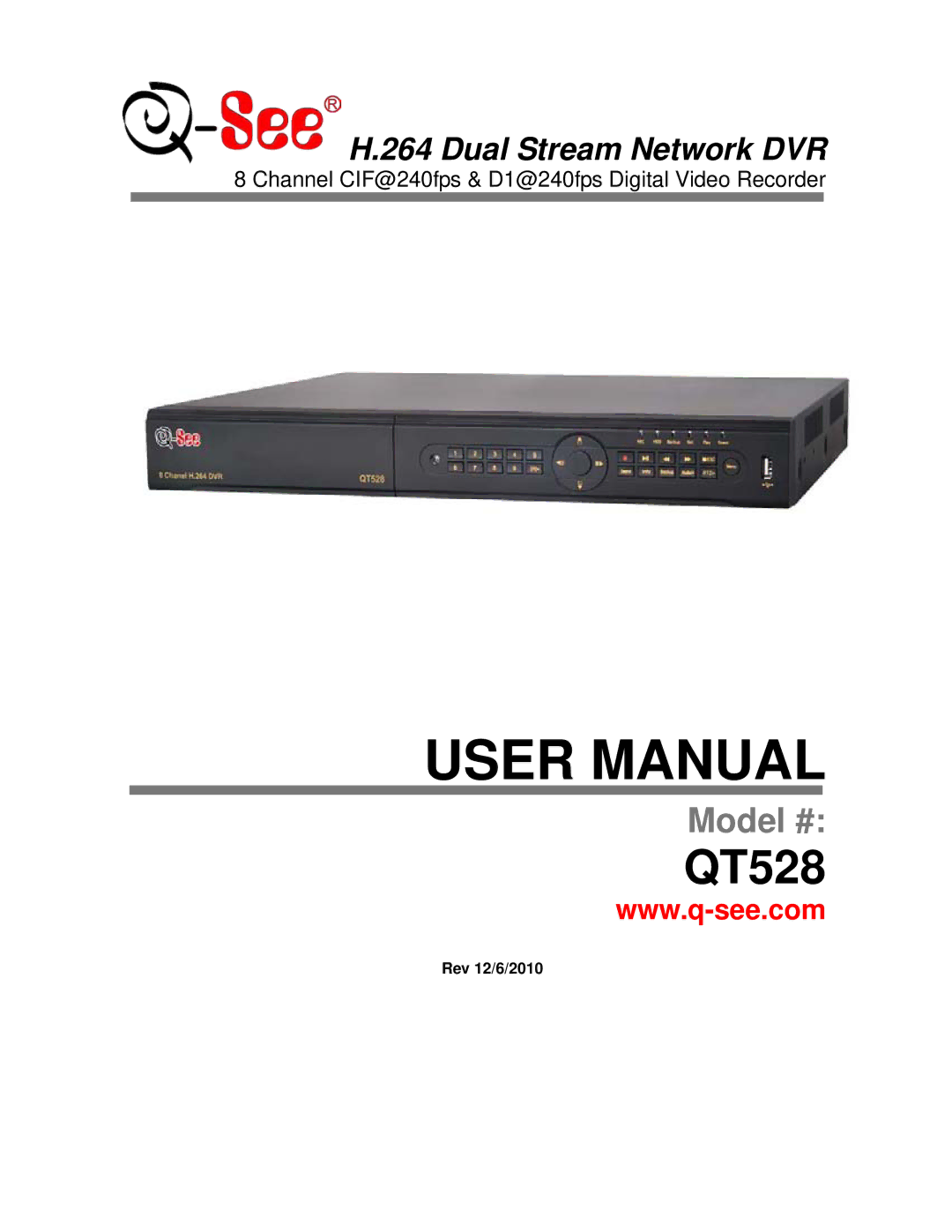 Q-See QT528 user manual 