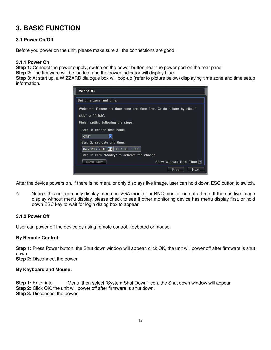 Q-See QT528 user manual Basic Function 