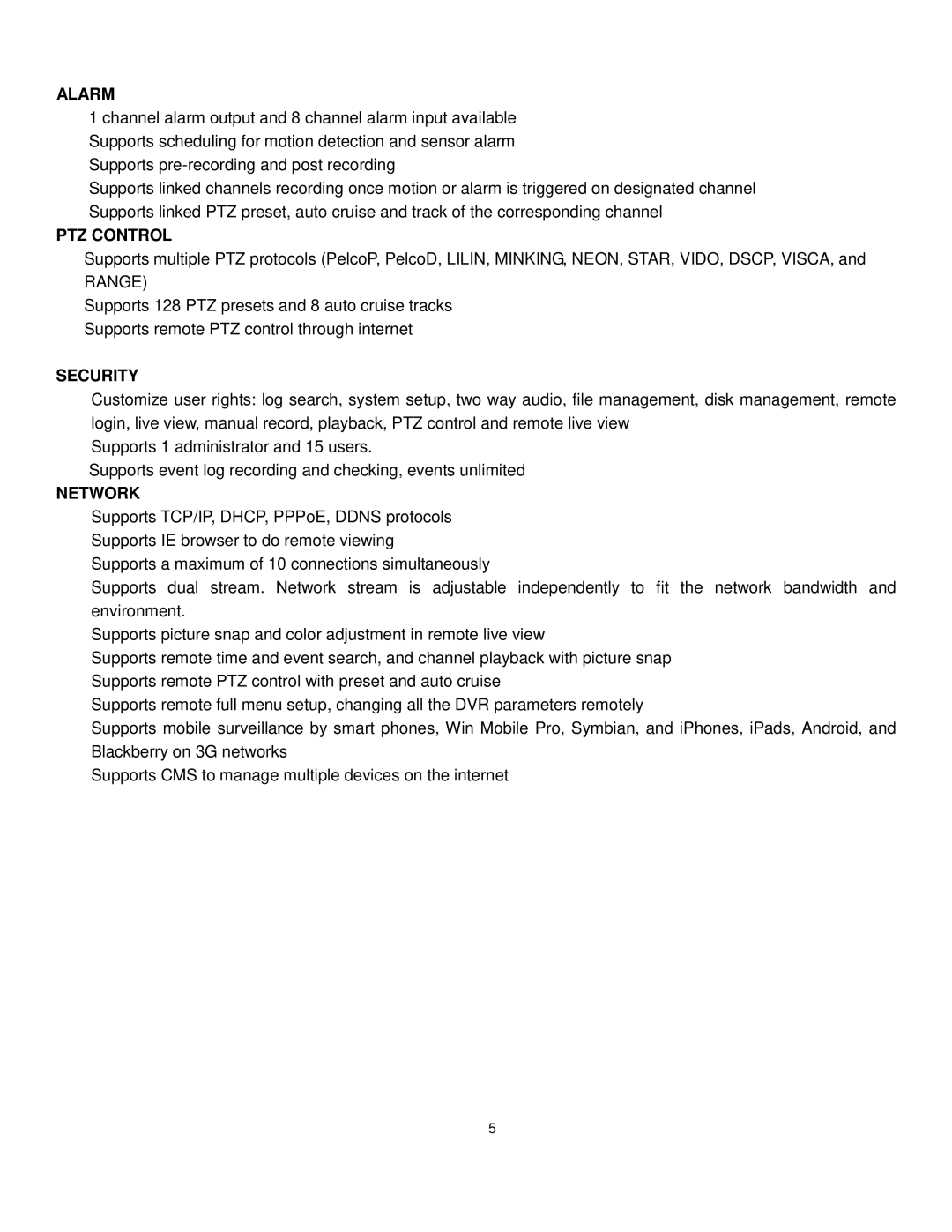 Q-See QT528 user manual Alarm 