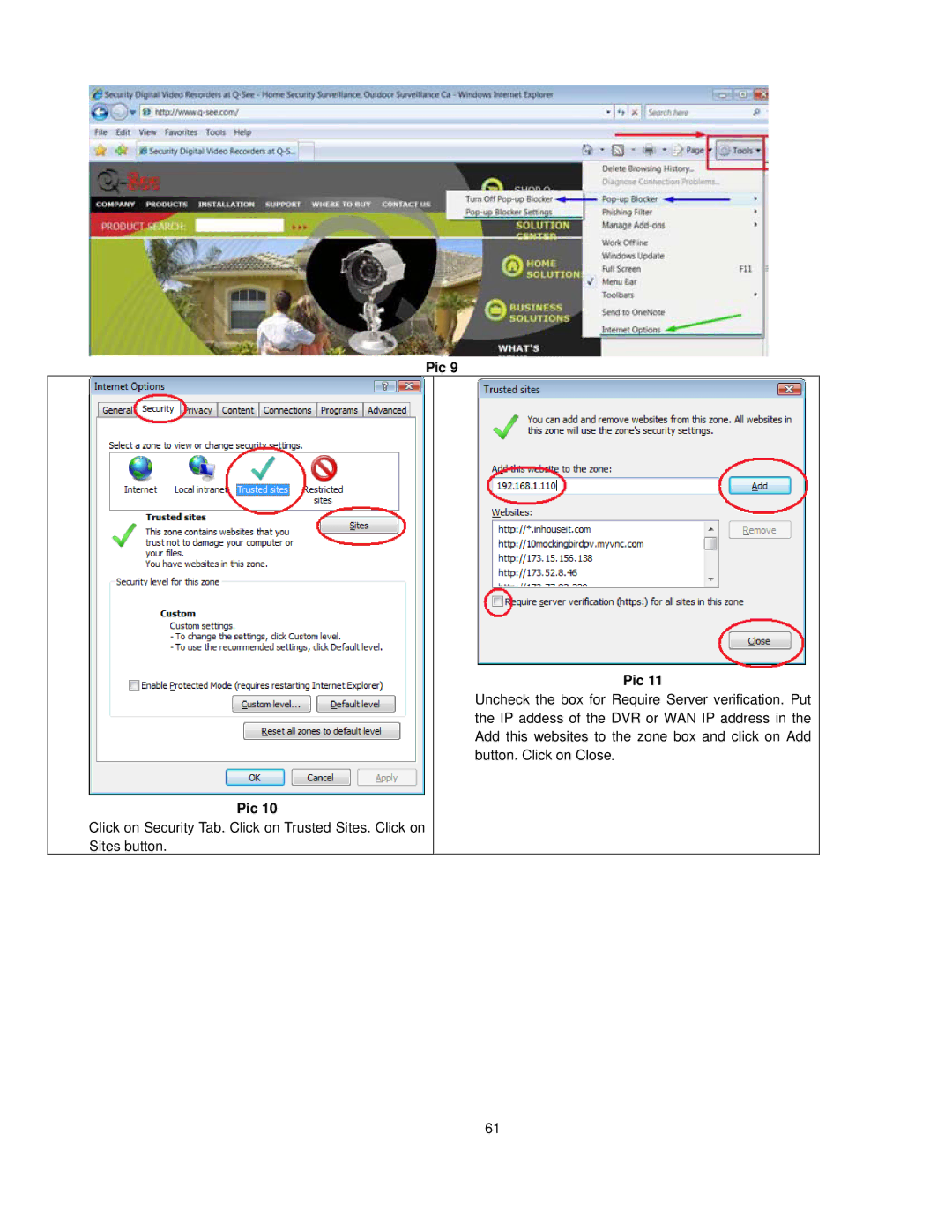 Q-See QT528 user manual Pic 