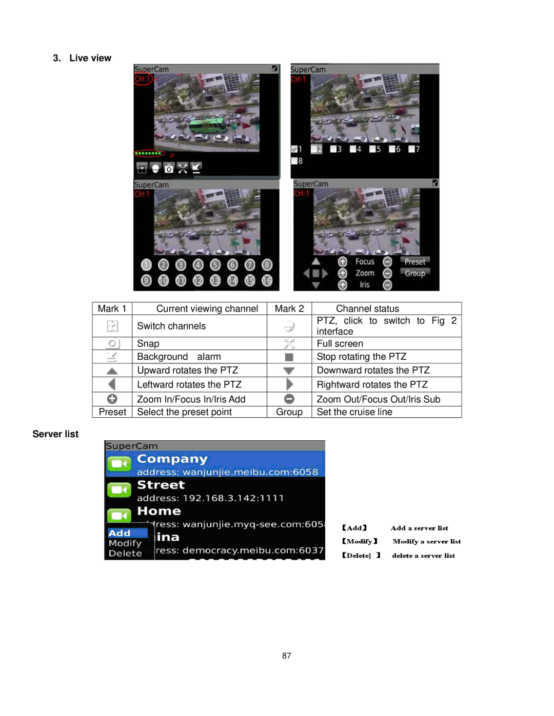 Q-See QT528 user manual Live view 