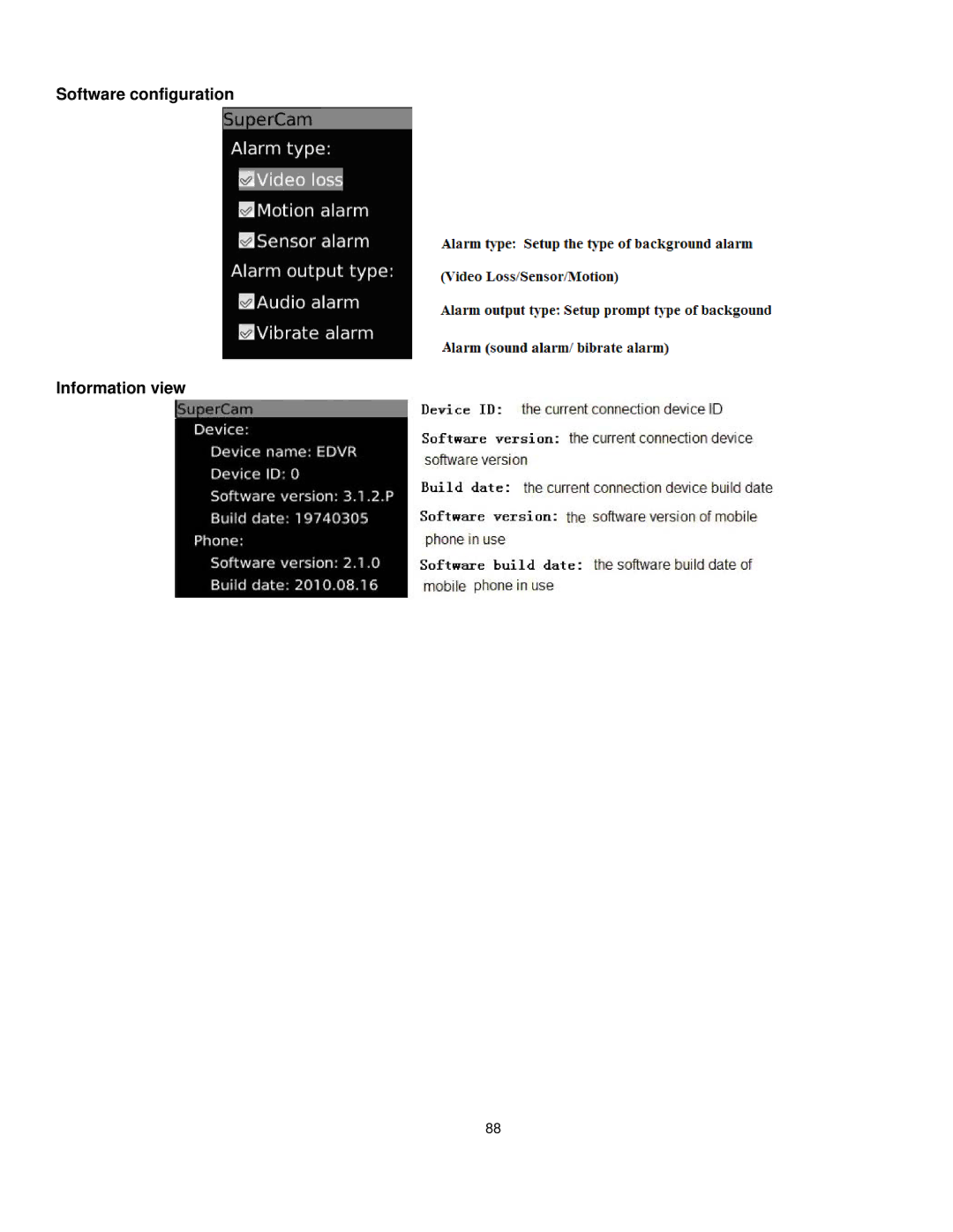 Q-See QT528 user manual Software configuration Information view 