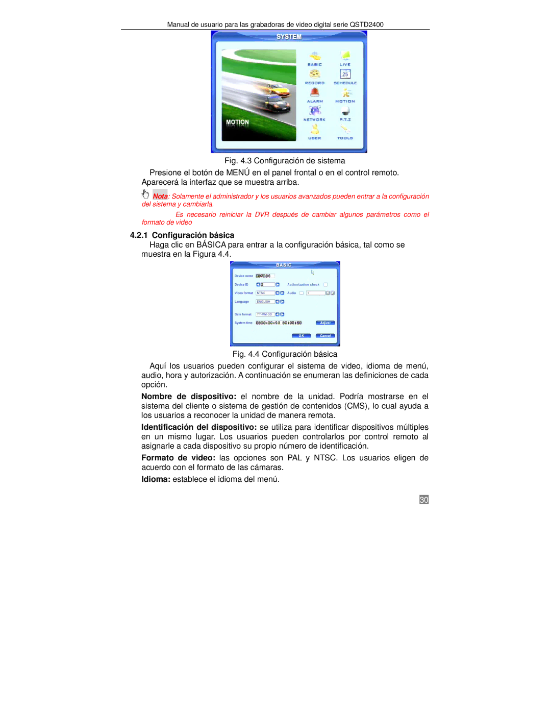 Q-See QTSD2408, QTSD2416, QTSD2404 manual Configuración básica 