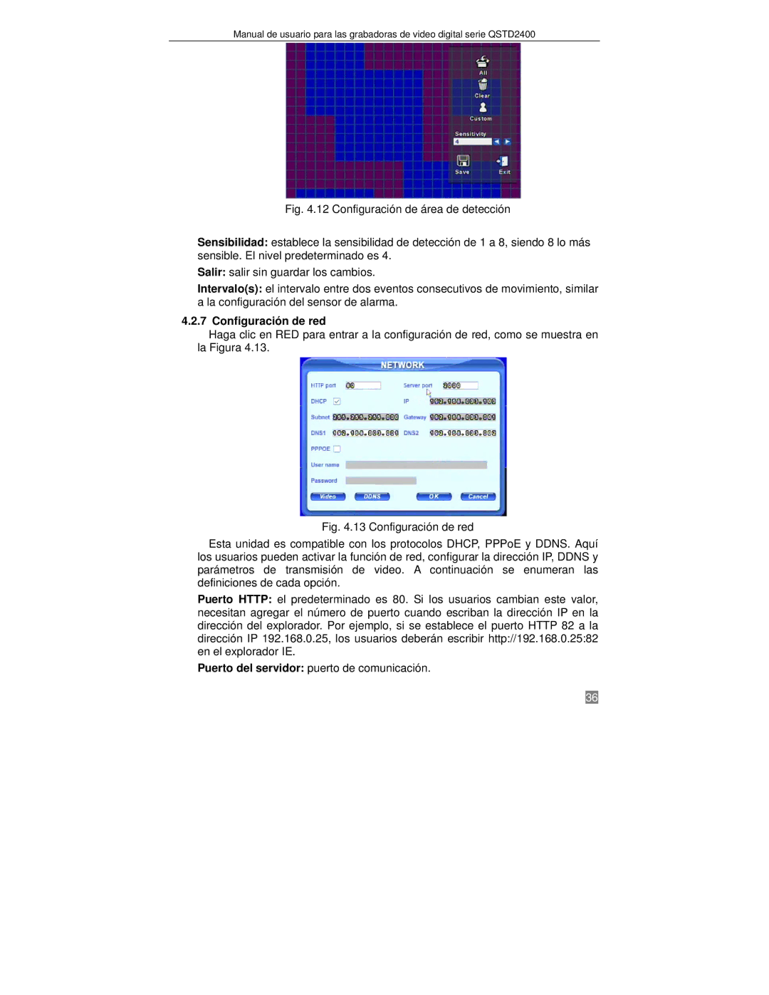 Q-See QTSD2408, QTSD2416, QTSD2404 manual Configuración de red 