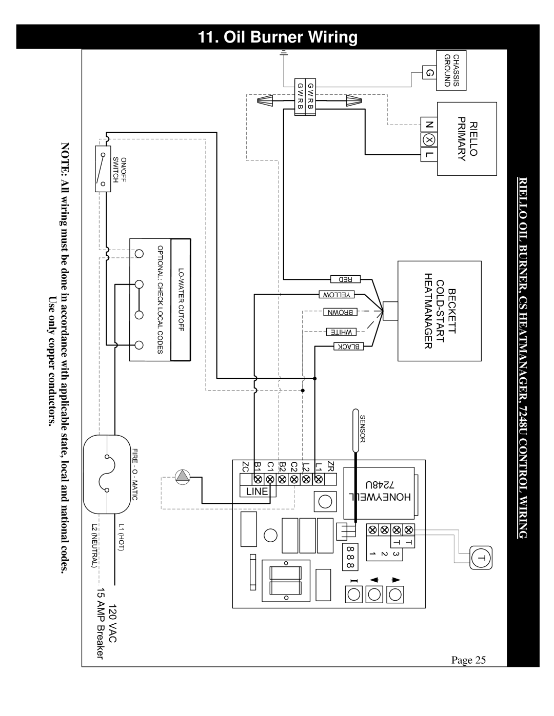 QHT B3-B9 installation instructions Oil Burner Wiring 