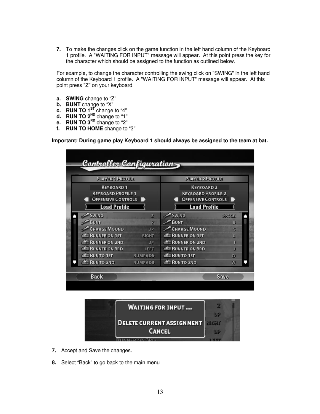 QMotions Baseball game manual 