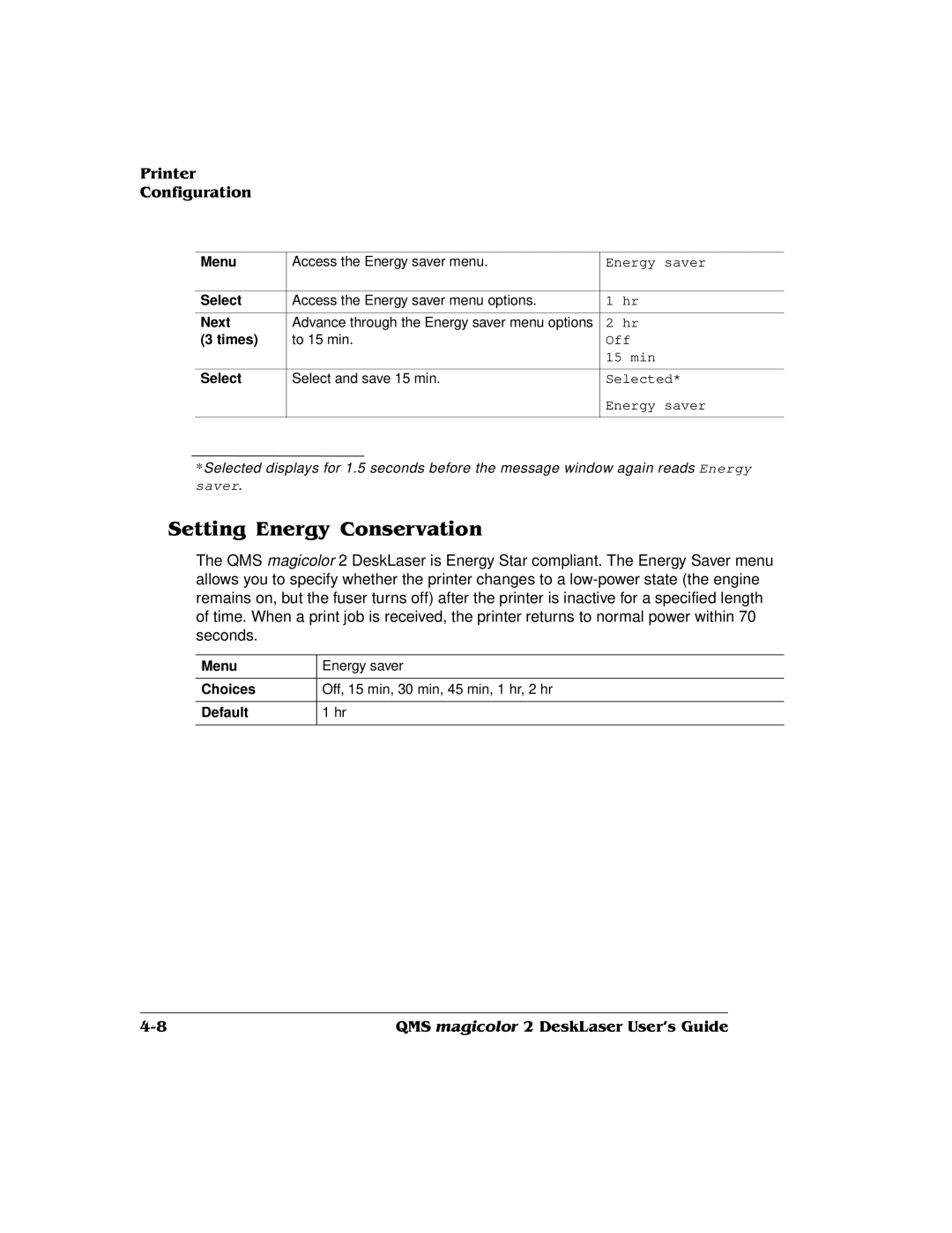 QMS 1800486-001C, QMS magicolor 2 DeskLaser manual Next, Times 