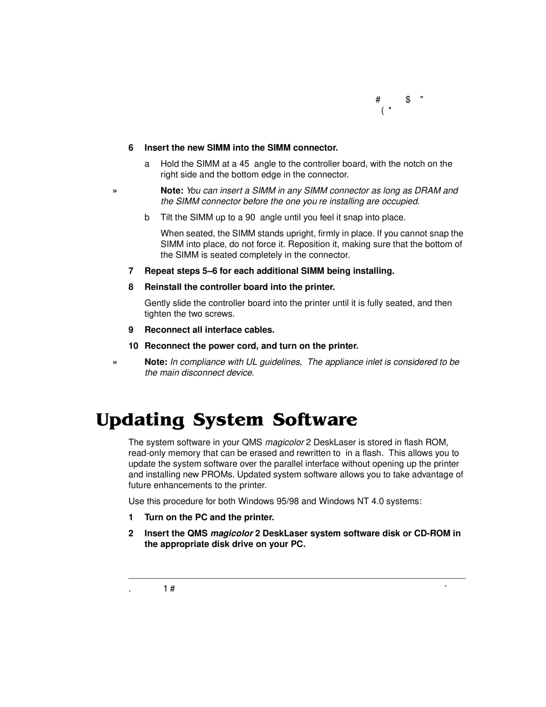 QMS QMS magicolor 2 DeskLaser, 1800486-001C manual +3#+, Insert the new Simm into the Simm connector 