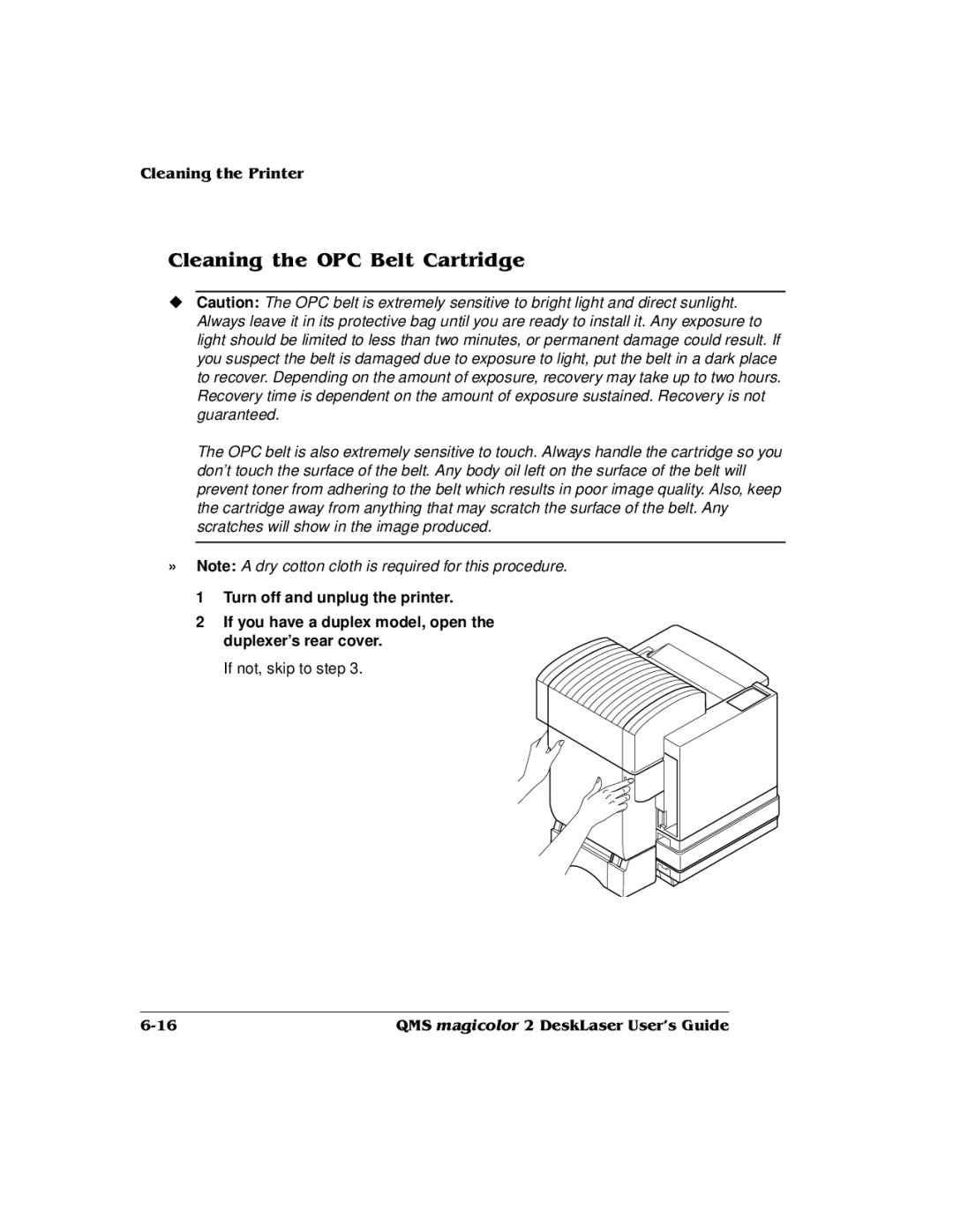 QMS 1800486-001C, QMS magicolor 2 DeskLaser manual If not, skip to step 