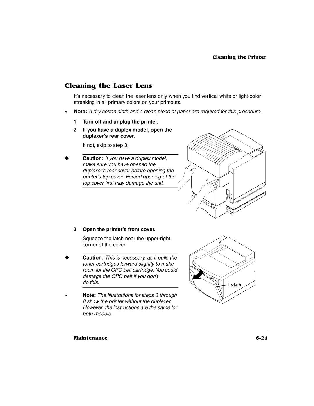 QMS QMS magicolor 2 DeskLaser, 1800486-001C manual Open the printer’s front cover 