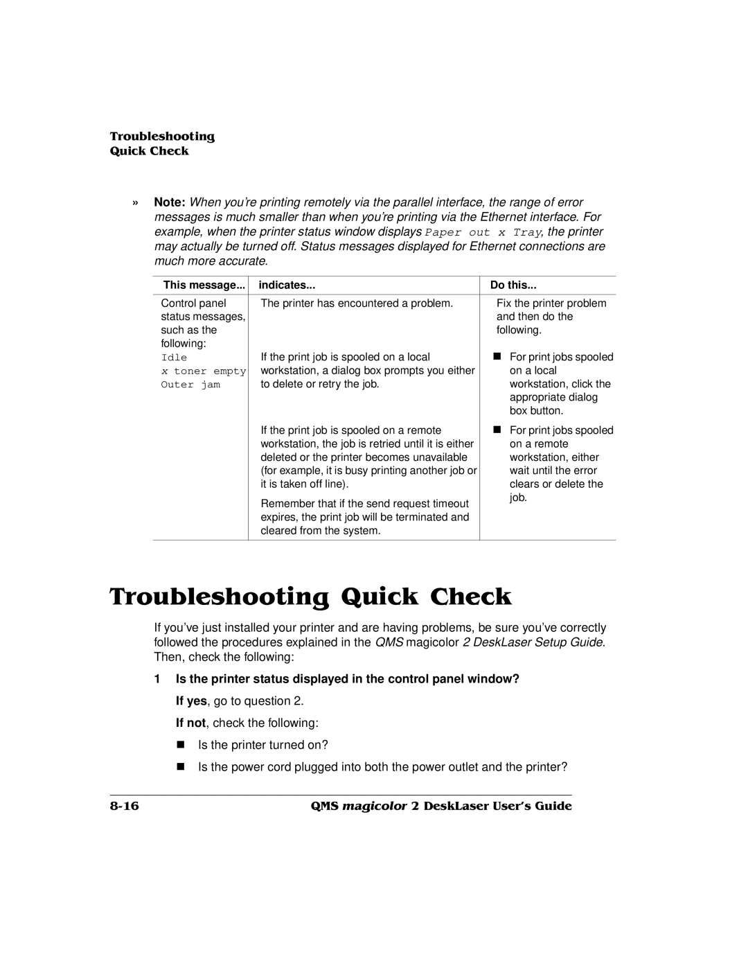 QMS 1800486-001C, QMS magicolor 2 DeskLaser manual Then do 