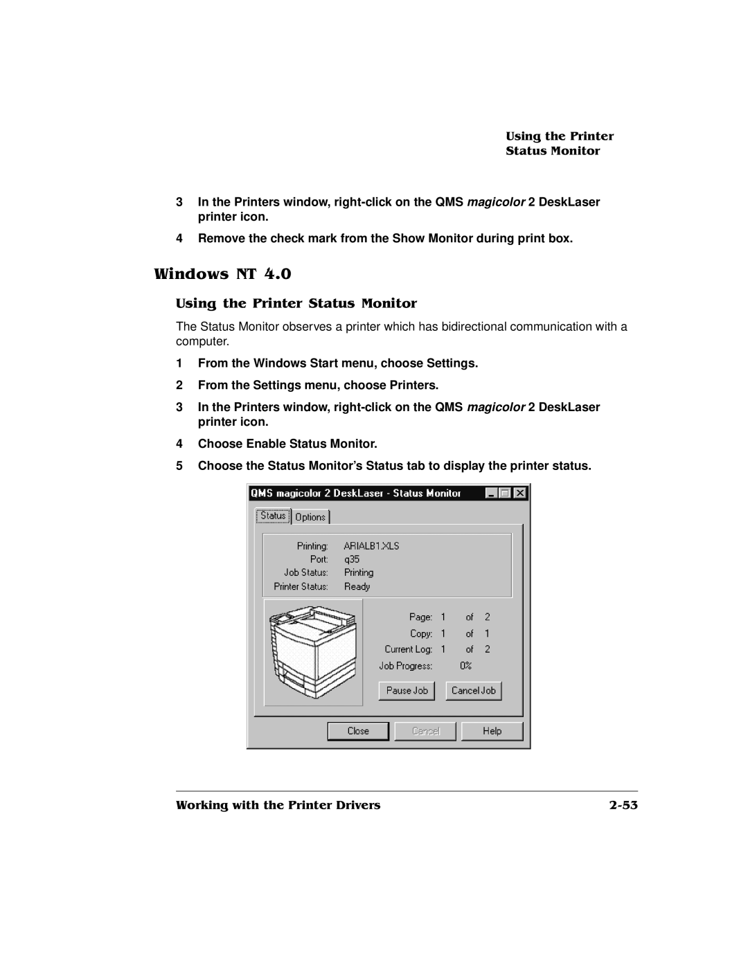 QMS QMS magicolor 2 DeskLaser, 1800486-001C manual 