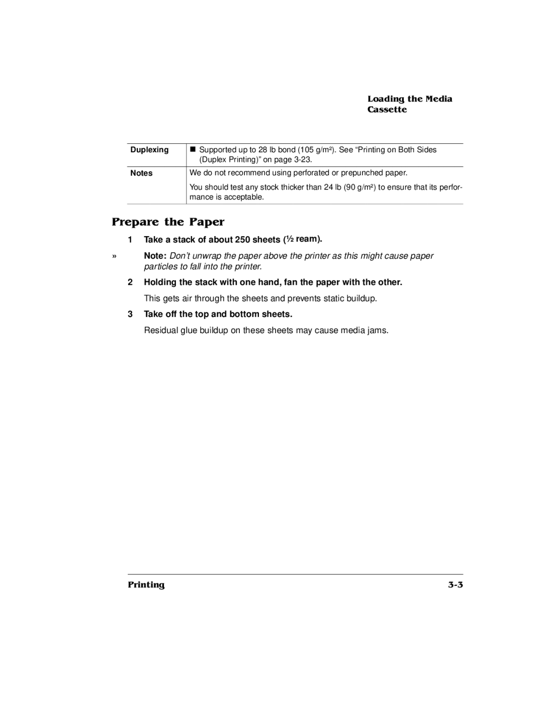 QMS QMS magicolor 2 DeskLaser, 1800486-001C manual Take a stack of about 250 sheets ½ ream, Duplexing 