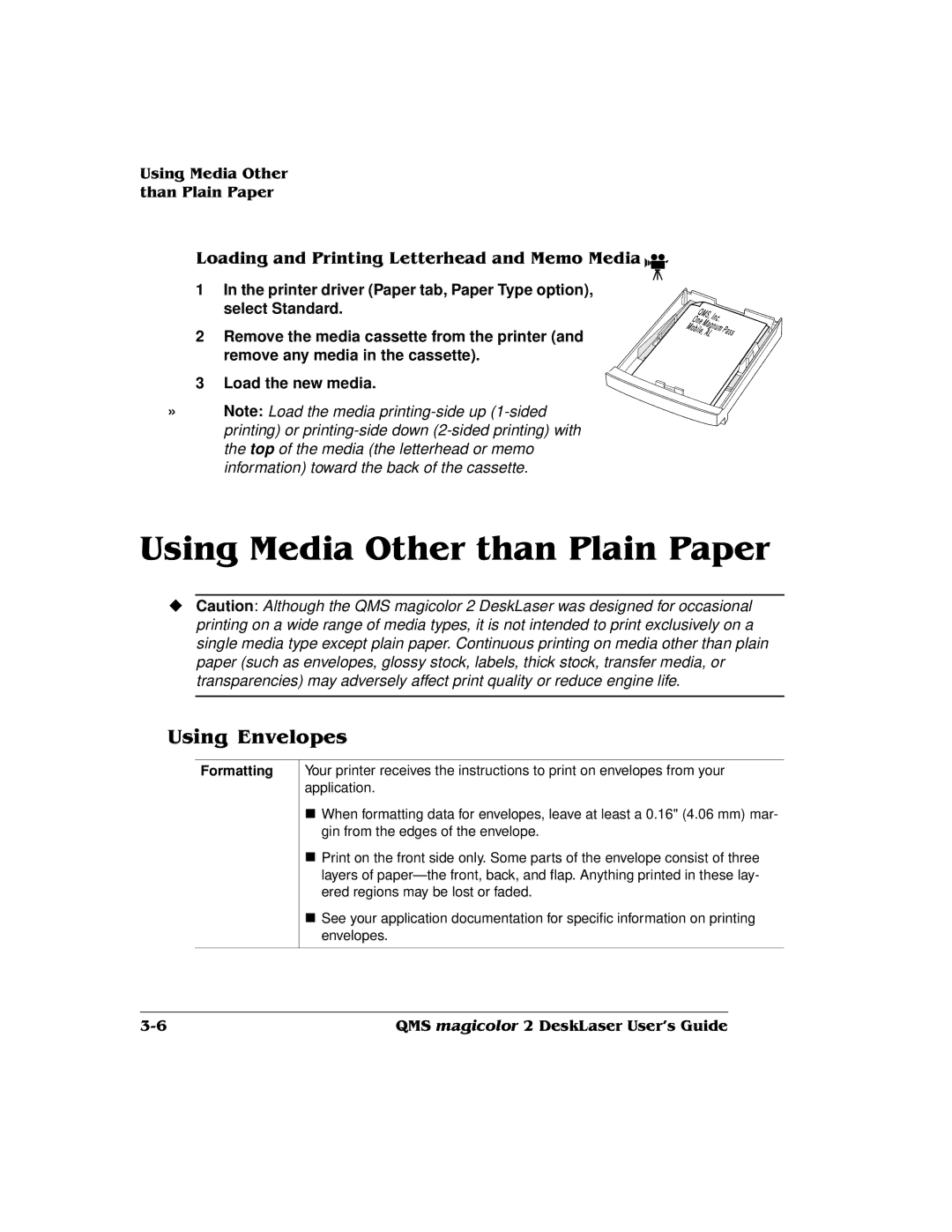 QMS 1800486-001C, QMS magicolor 2 DeskLaser manual Formatting 