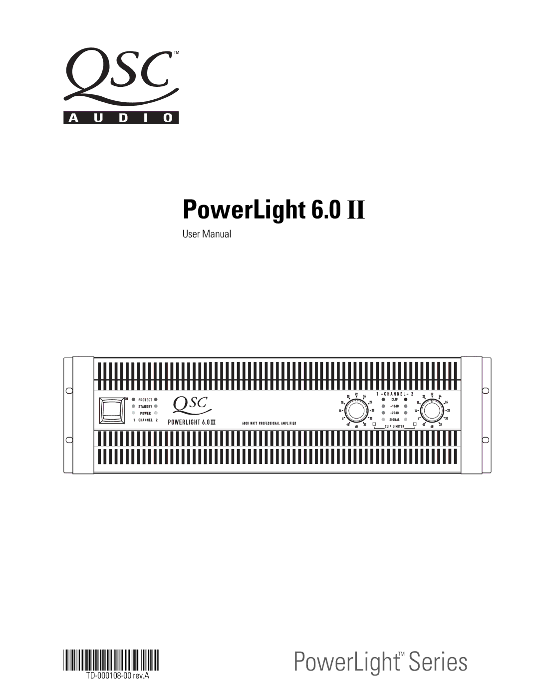 QSC Audio 6.0 II user manual PowerLight 6.0 