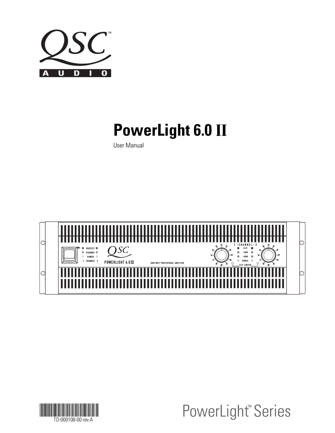 QSC Audio user manual PowerLight 6.0 II 