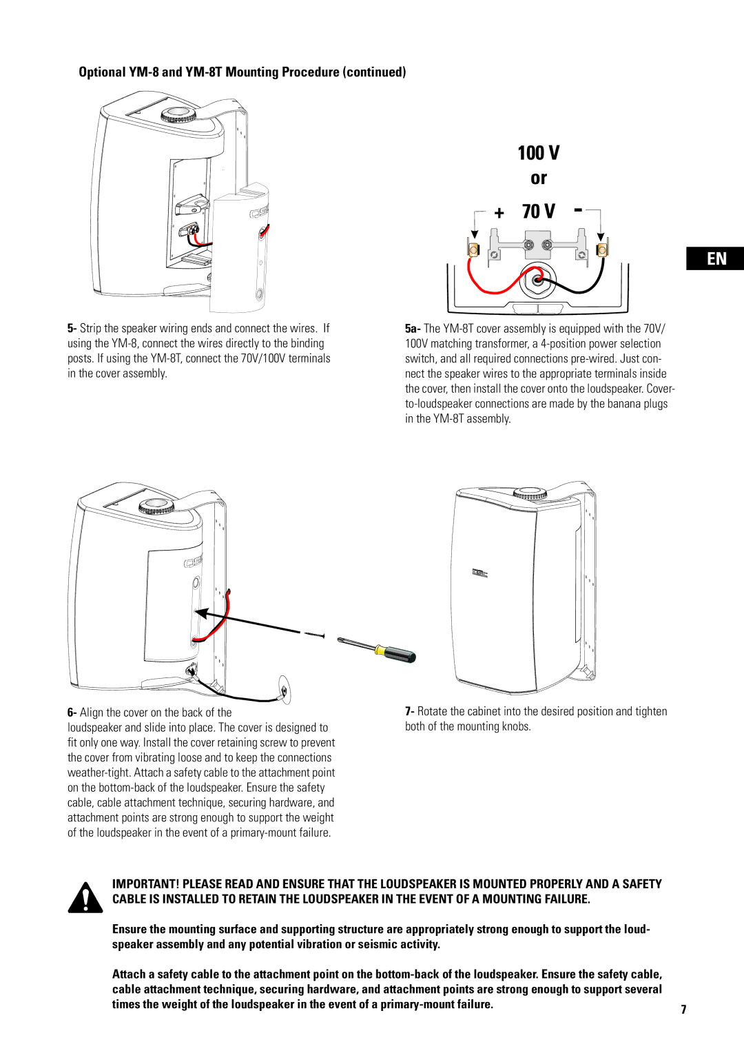 QSC Audio AD-S82H user manual Align the cover on the back 