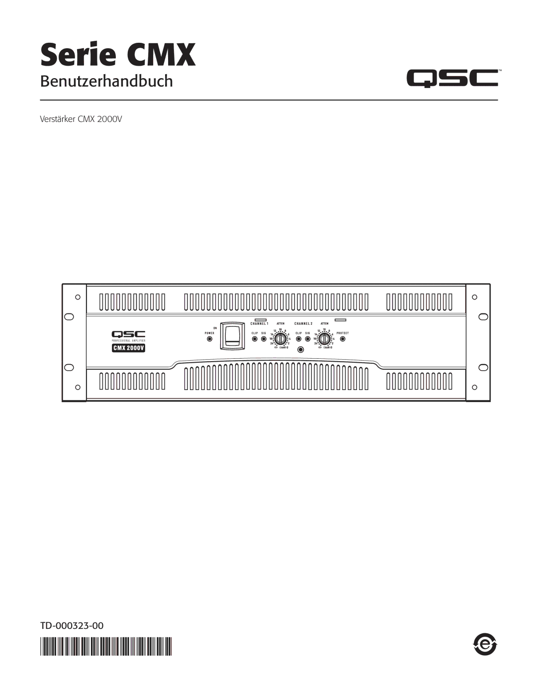 QSC Audio CMX 2000V user manual Serie CMX, Verstärker CMX 