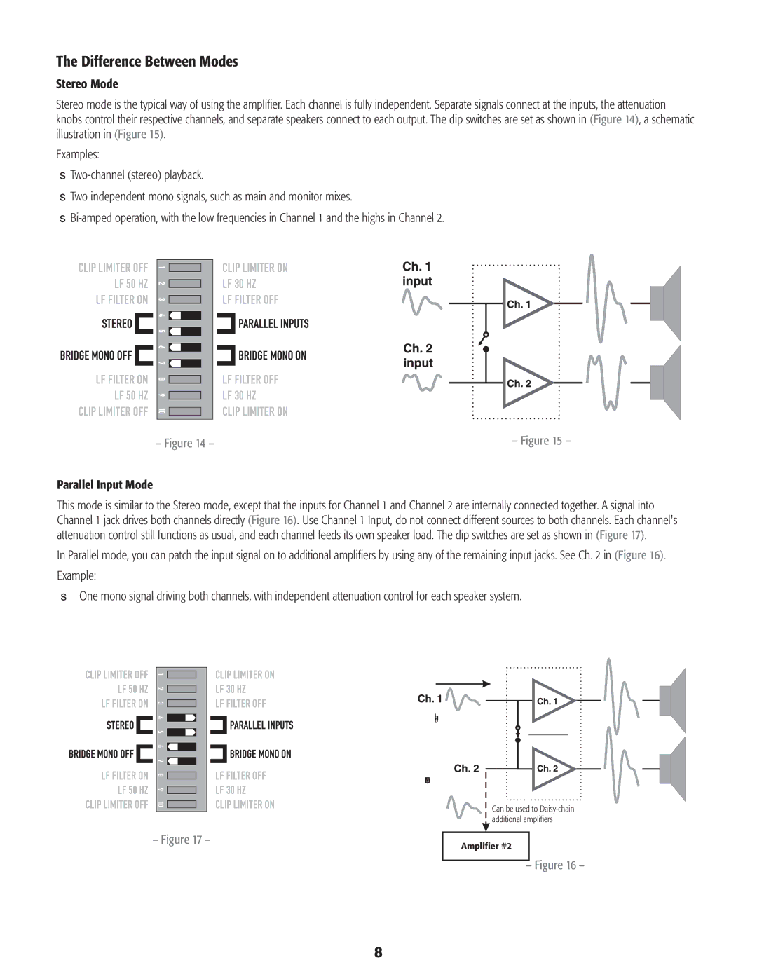 QSC Audio CMX 800V, CMX 300V, CMX 500V user manual Difference Between Modes 