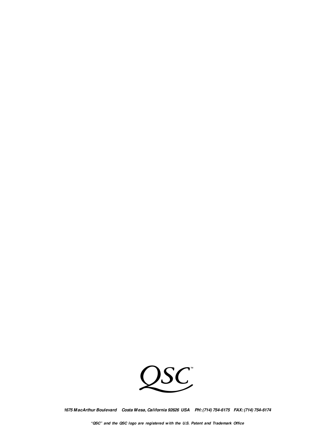 QSC Audio CX Series user manual 