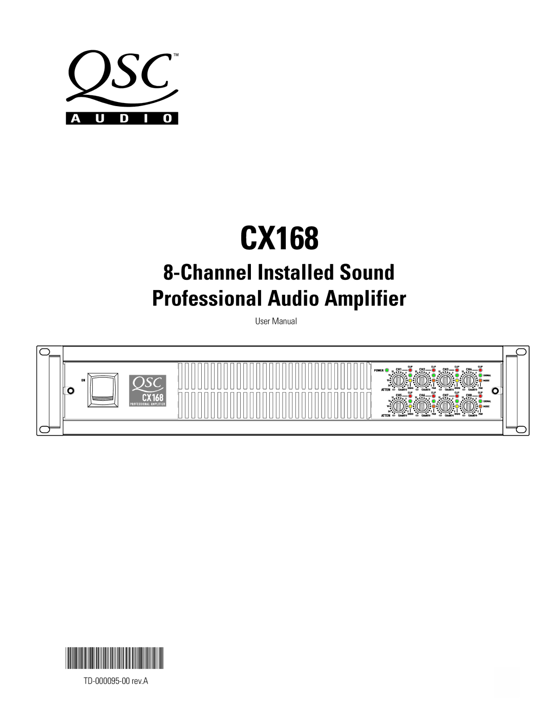 QSC Audio CX168 user manual 