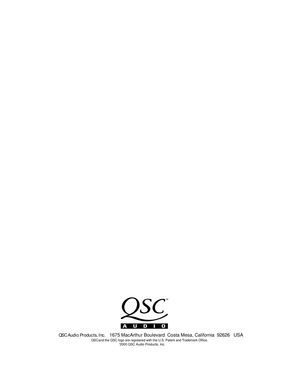 QSC Audio CX168 user manual 