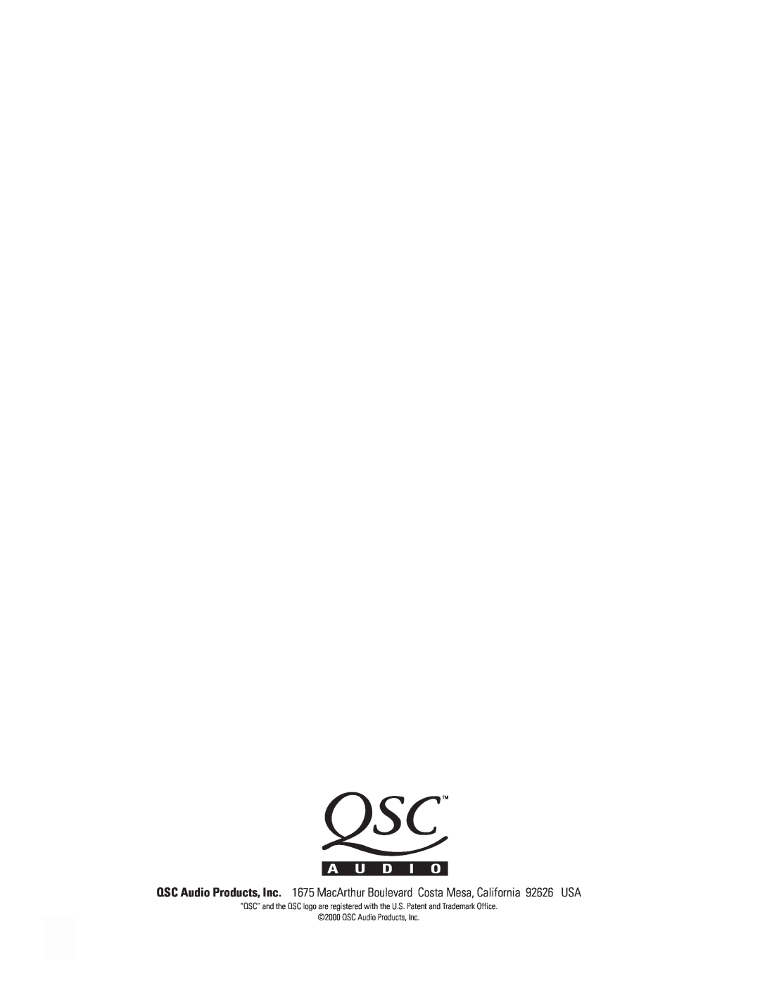 QSC Audio CX168 user manual QSC Audio Products, Inc 