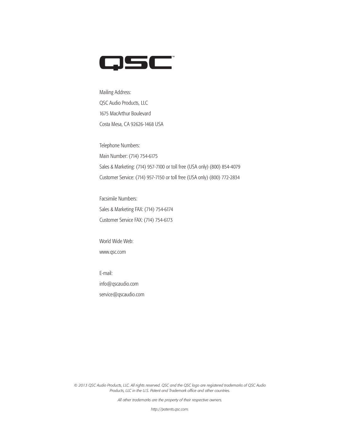 QSC Audio CXD4.2, CXD4.5, CXD4.3 manual 