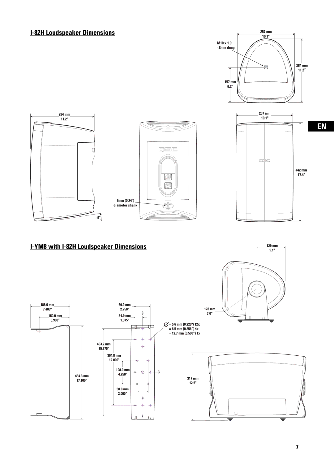 QSC Audio I-YM8, I-82H user manual 