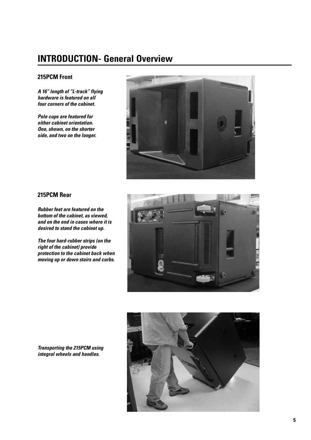 QSC Audio ISIS 215PCM user manual 215PCM Front 