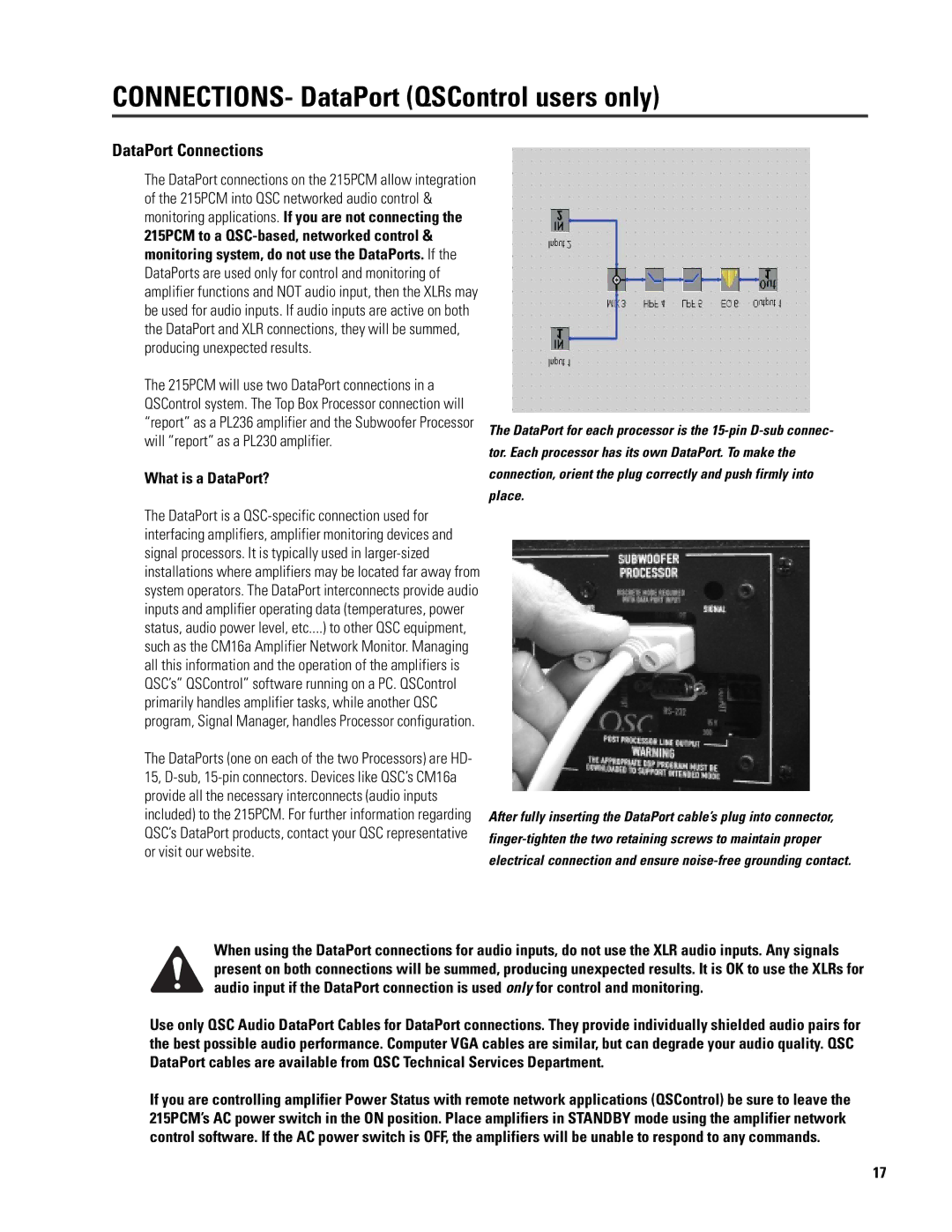 QSC Audio ISIS 215SB user manual CONNECTIONS- DataPort QSControl users only, DataPort Connections, What is a DataPort? 