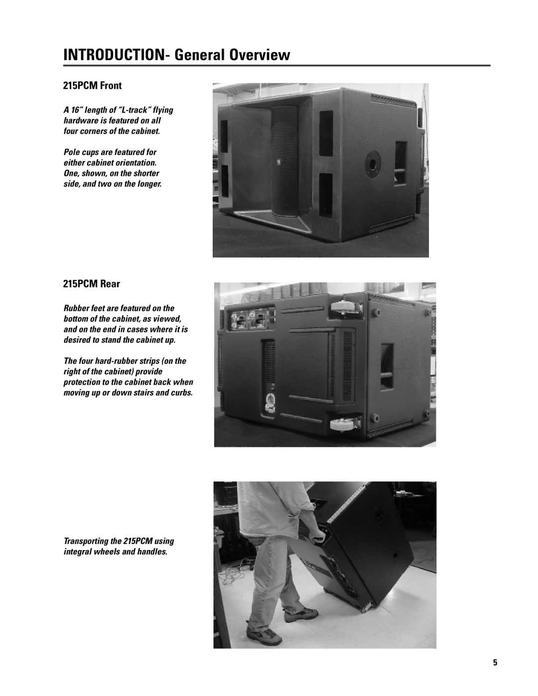 QSC Audio ISIS 215SB user manual 215PCM Front 