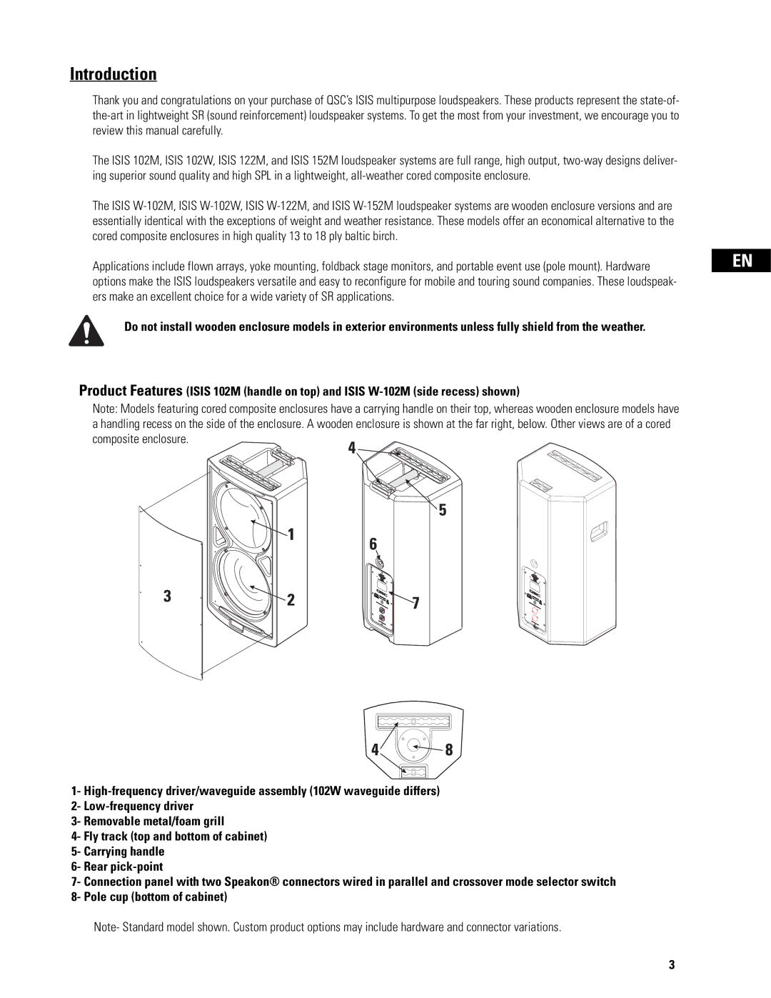 QSC Audio ISIS Series user manual Introduction 