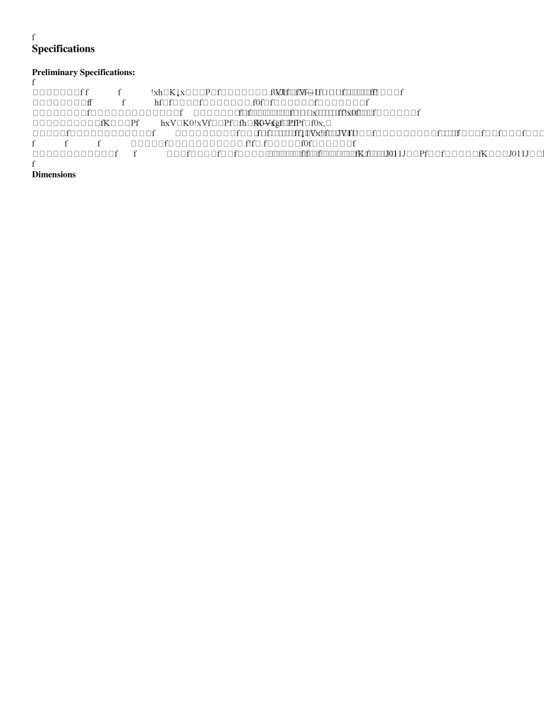 QSC Audio NAC-100-BK, NAC-100-WH user manual Preliminary Specifications 