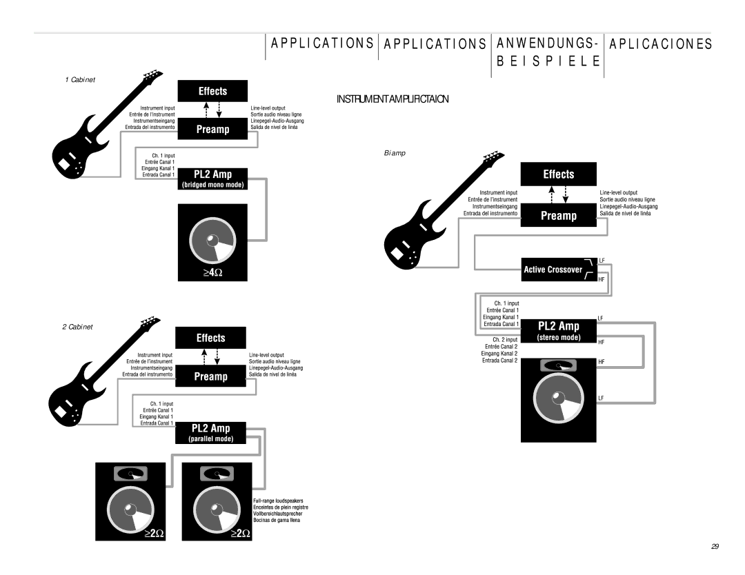 QSC Audio PL236, PL224, PL218, PL230 user manual Cabinet, Biamp 