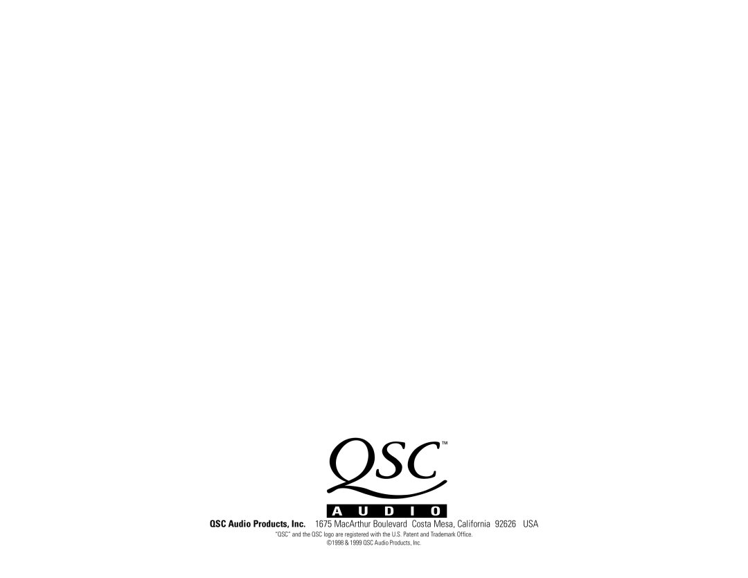 QSC Audio PL224, PL236, PL218, PL230 user manual 