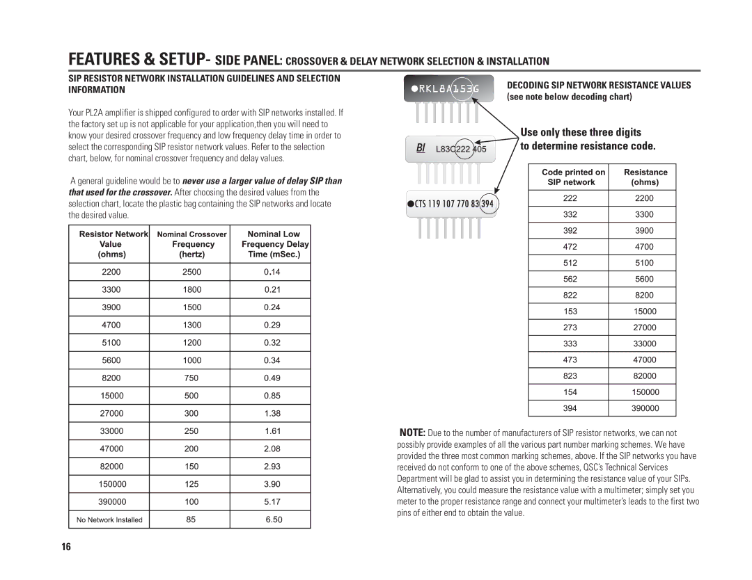 QSC Audio PL230A, PL218A, PL236A, PL224A user manual 