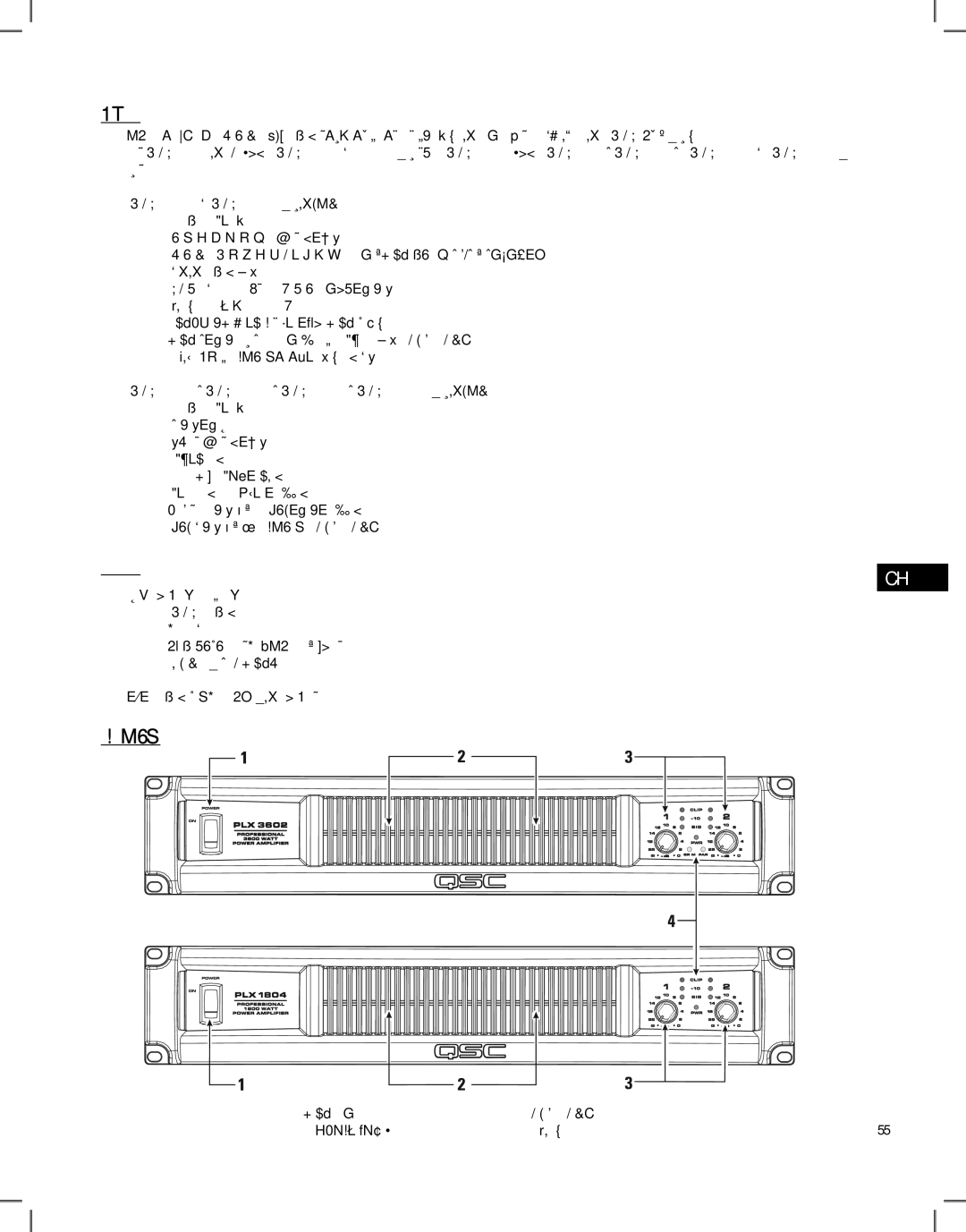 QSC Audio PLX1804, PLX2502, PLX1802, PLX3102, PLX3602 3/, 46&3RZHU/LJKW, 756, / 3/ ,&,  