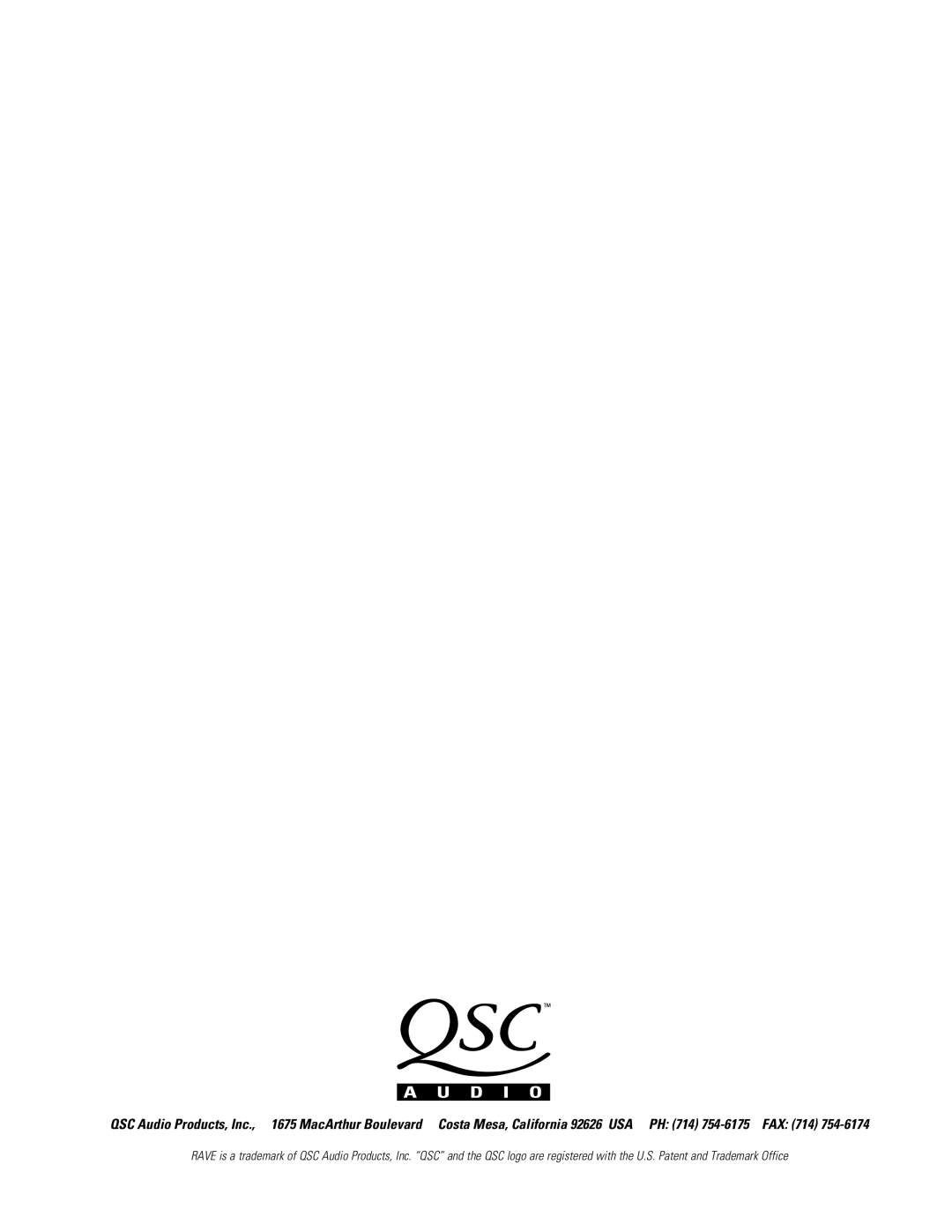 QSC Audio S series user manual 