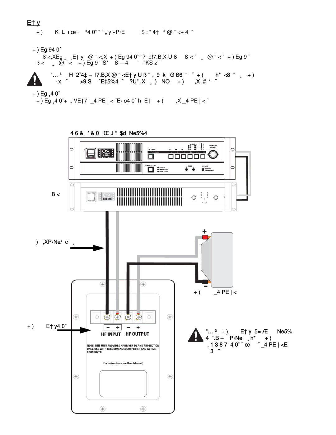 QSC Audio SC-412 specifications Hf 输出终端 