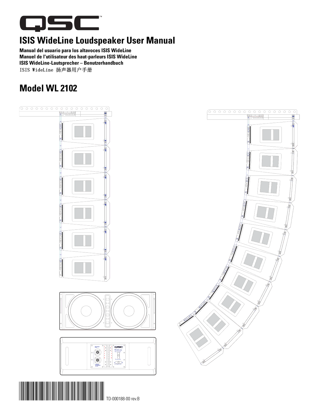 QSC Audio WL2102 user manual TD-000188-00 