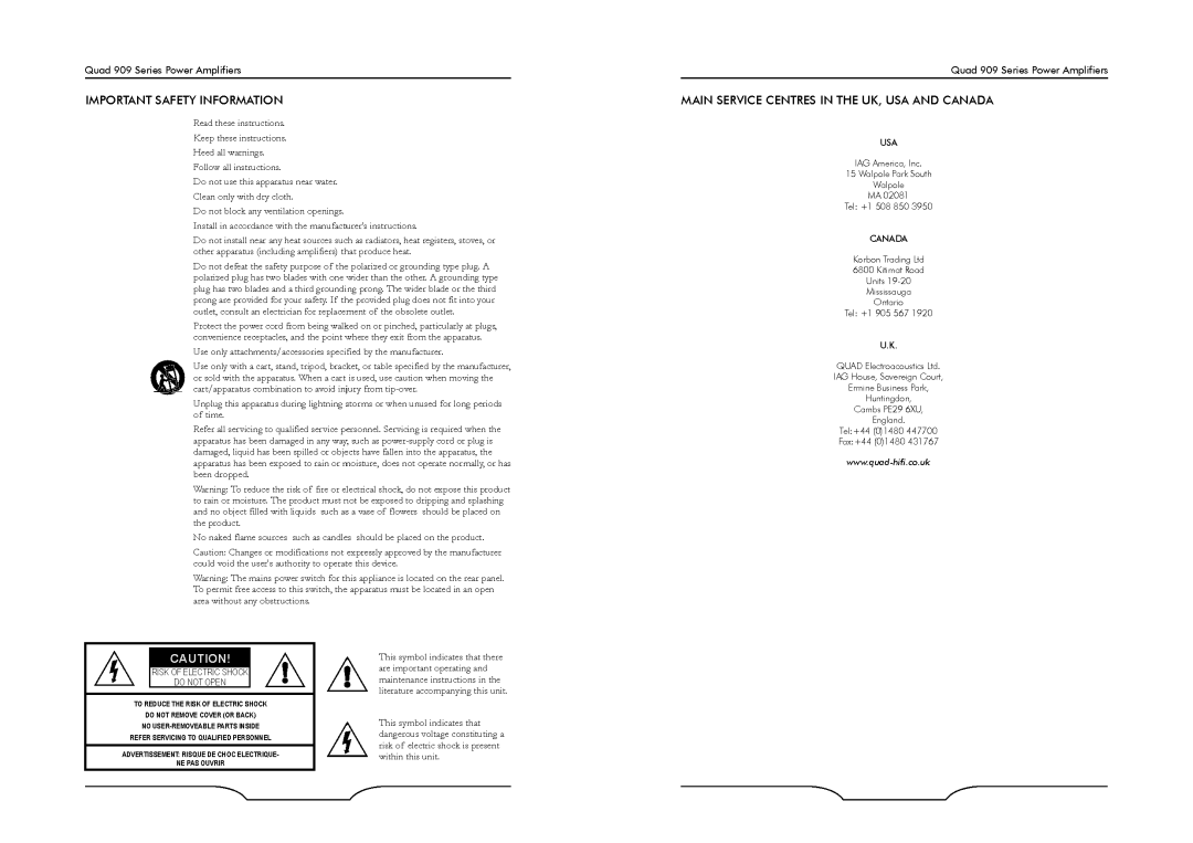 QUAD 909 Mono manual 