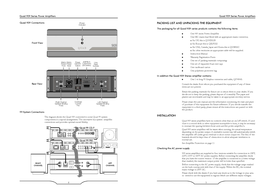 QUAD 909 Mono manual 