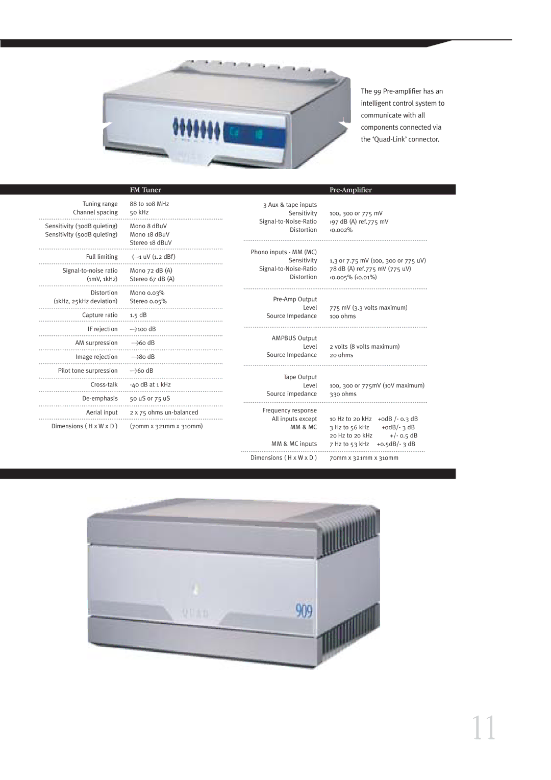 QUAD 99 Series manual FM Tuner 