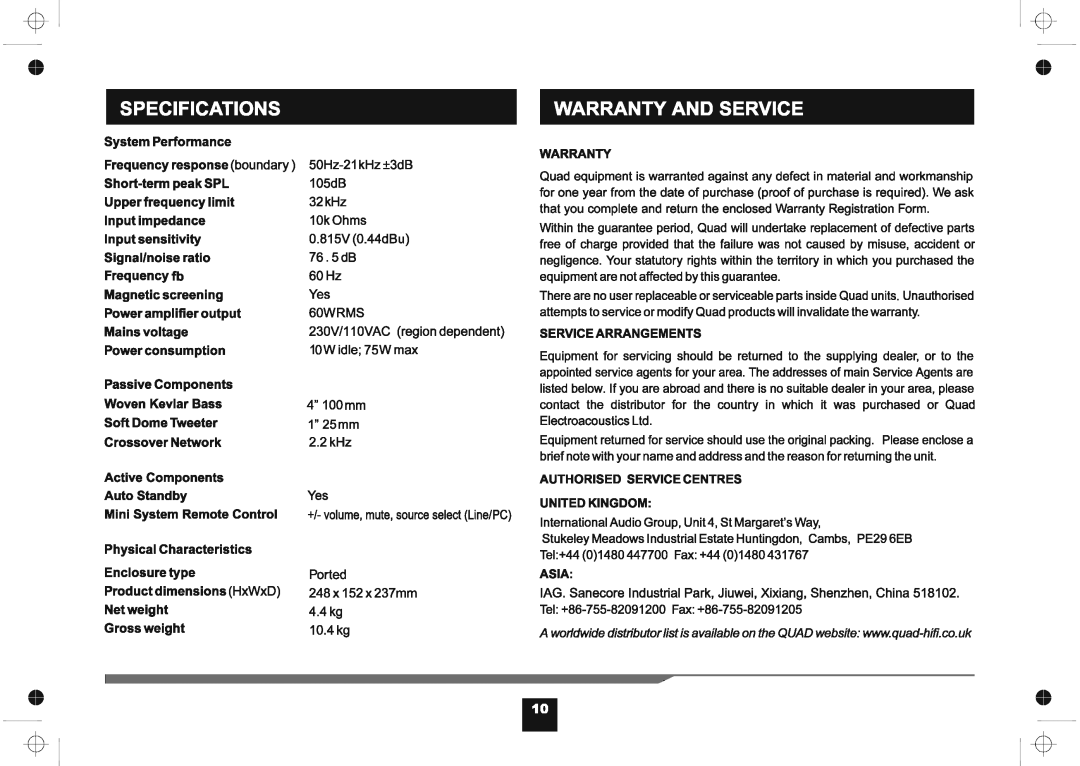 QUAD 9L manual 