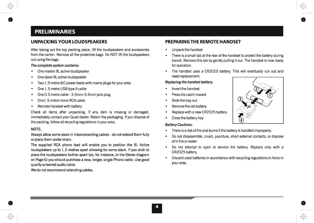 QUAD 9L manual 