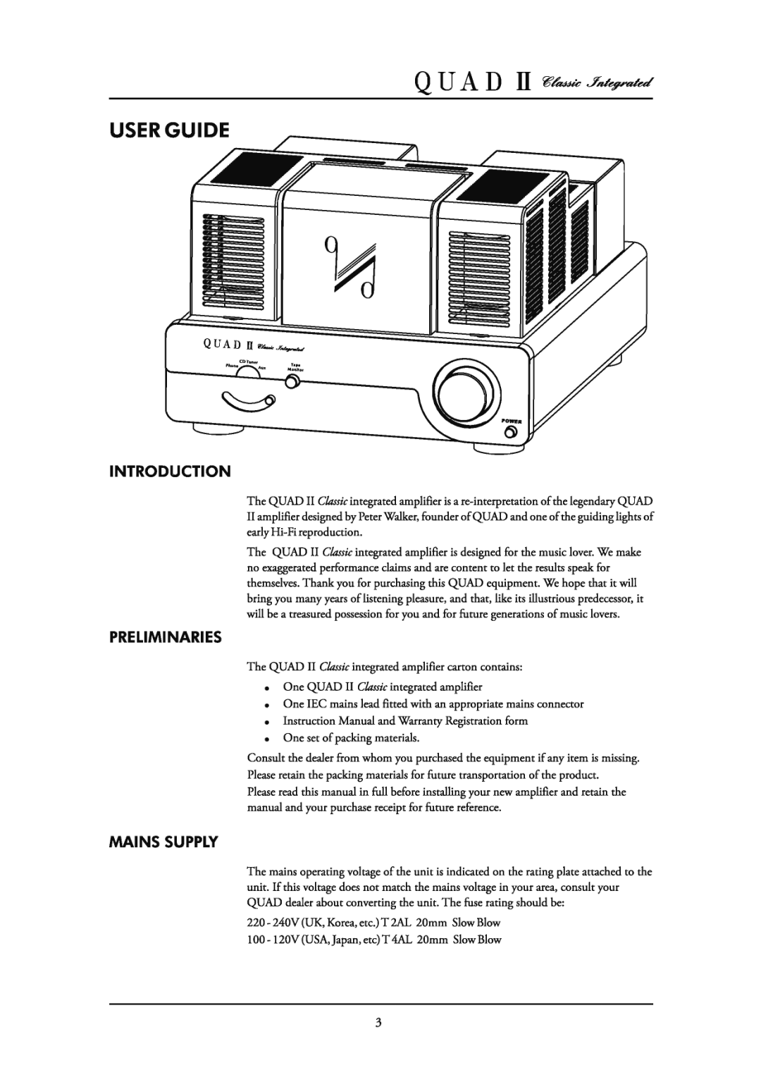 QUAD QUAD 2 manual 